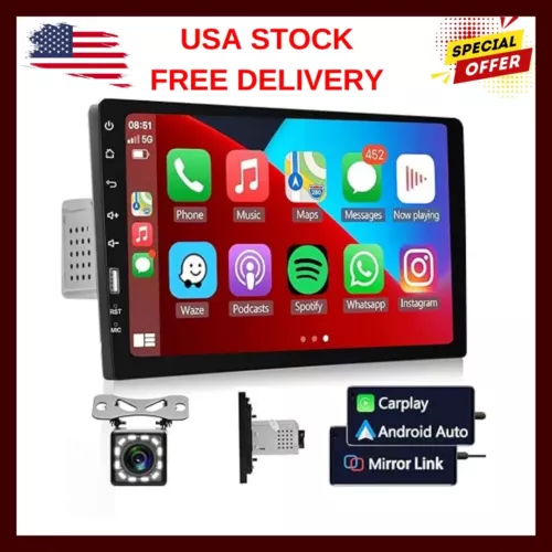 Radio Estereo De Pantalla Para Coche Carro GPS WiFi Tactil Single Din Bluetooth