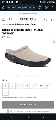 ?NO WEAR!? Oofos Oocoozie Mules Tawny Sherpa Recovery  display picture 3