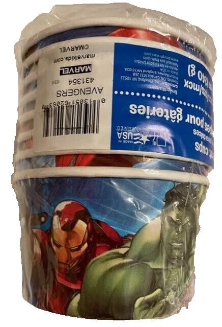 Lote de suprimentos para festa de aniversário Marvel Avengers pratos guardanapos tigelas forros para cupcake - Imagem 4 de 4