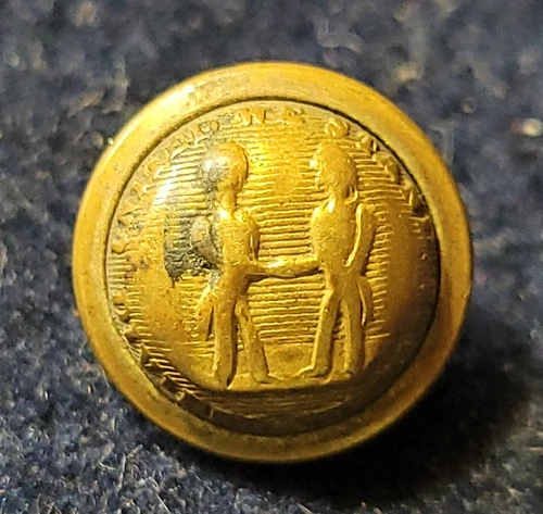 CIVIL WAR STAFF TYPE STATE OF KENTUCKY SEAL CONFEDERATE BUTTON ALBERT# KY-1-TY