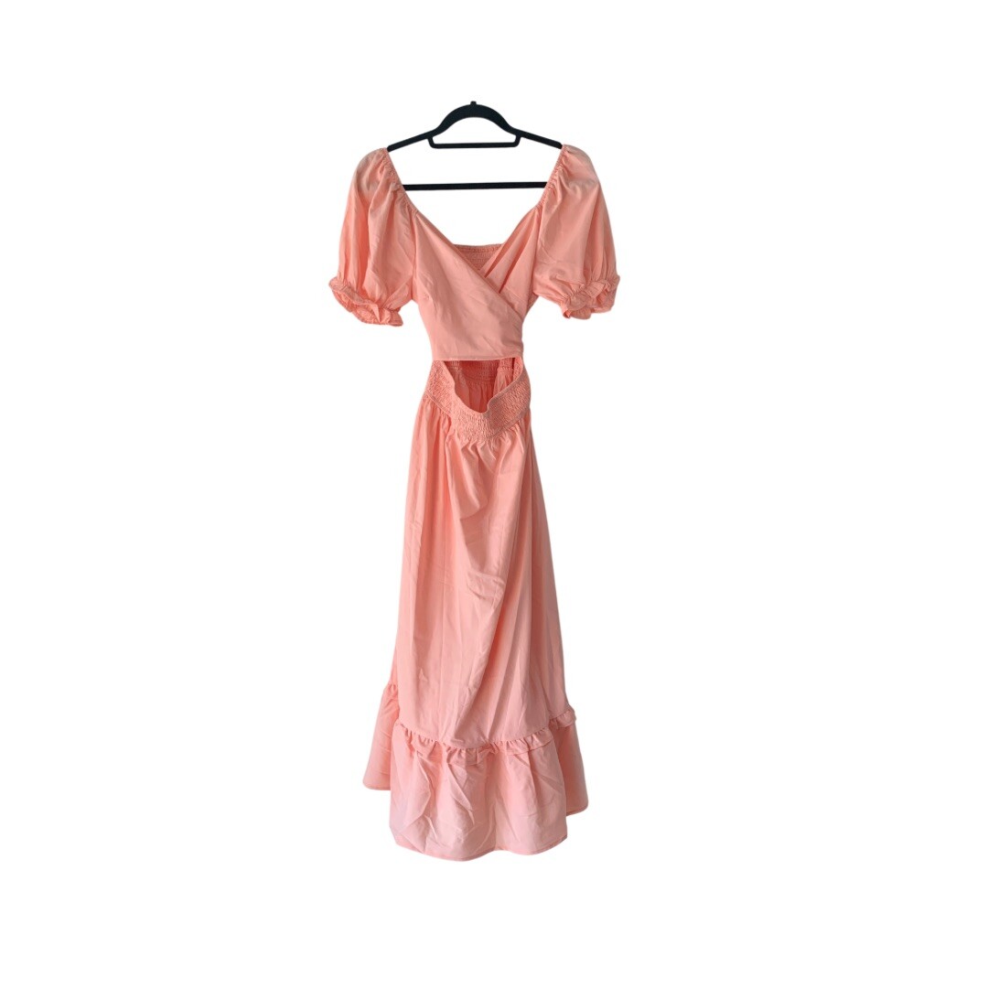 zaful bridesmaid dresses XL Forever Young Puff Sleeve Tie Reversible Pink Dress Ships From:China and removable pleated off 6.13.26 Robbie Bee Women's Spread-Collar