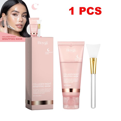 6x Collagen Night Wrapping Mask Overnight Peel Off For Natural Glowing Skin Care - Picture 21 of 24