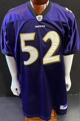 Ray Lewis Baltimore Ravens Purple Authentic 52 Football Jersey Reebok Official eBay