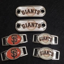 2 ~San Francisco Giants MLB Paracord Charms Oval or Mini Dog Tag shoelace charms