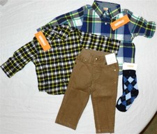 Pant Set Khaki Corduroy 5pc Cotton Fall Winter Gymboree Boy sz 6-12 month New