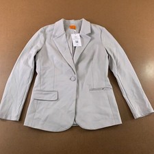Mary Crafts Women's Size 4 Light Gray One Button Blazer NWT