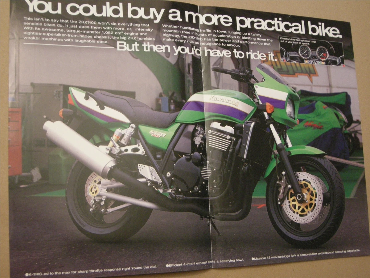 Kawasaki ZRX1100 4 page brochure excellent condition. 99949-1097. | eBay