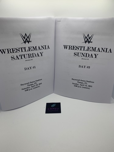 WWE WrestleMania 37 SCRIPT from Tampa, FL April 2021 Wrestling Event Memorabilia - Picture 2 of 5