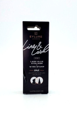 Eylure Line & Lash 3-in-1 Lash Glue, Eyeliner and Wing Stamp BLACK