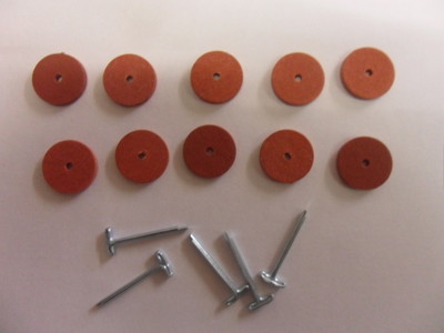 Jeu de 10 Joints en Fibre 12 mm Pour Ours en Peluche (Teddy) Marron