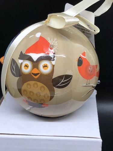 Adorno de Navidad HAPPY OWL Twinkling Treasures 3D parpadeante a prueba de roturas - Imagen 10 de 10