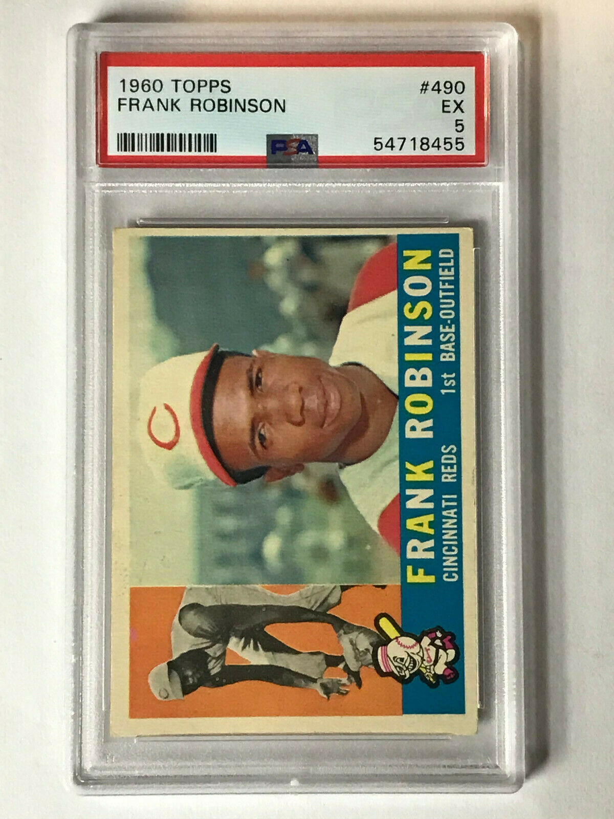 1960 Topps Baseball #490 Frank Robinson Cincinnati Reds HOF PSA 5 GRADED IN 2022