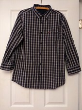 Men's Checked Button Down Shirt Jack Jones Medium 3/4 Sleeve