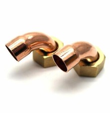 2 X 15mm x 1/2" End Feed Copper Bent Tap Connector (115)