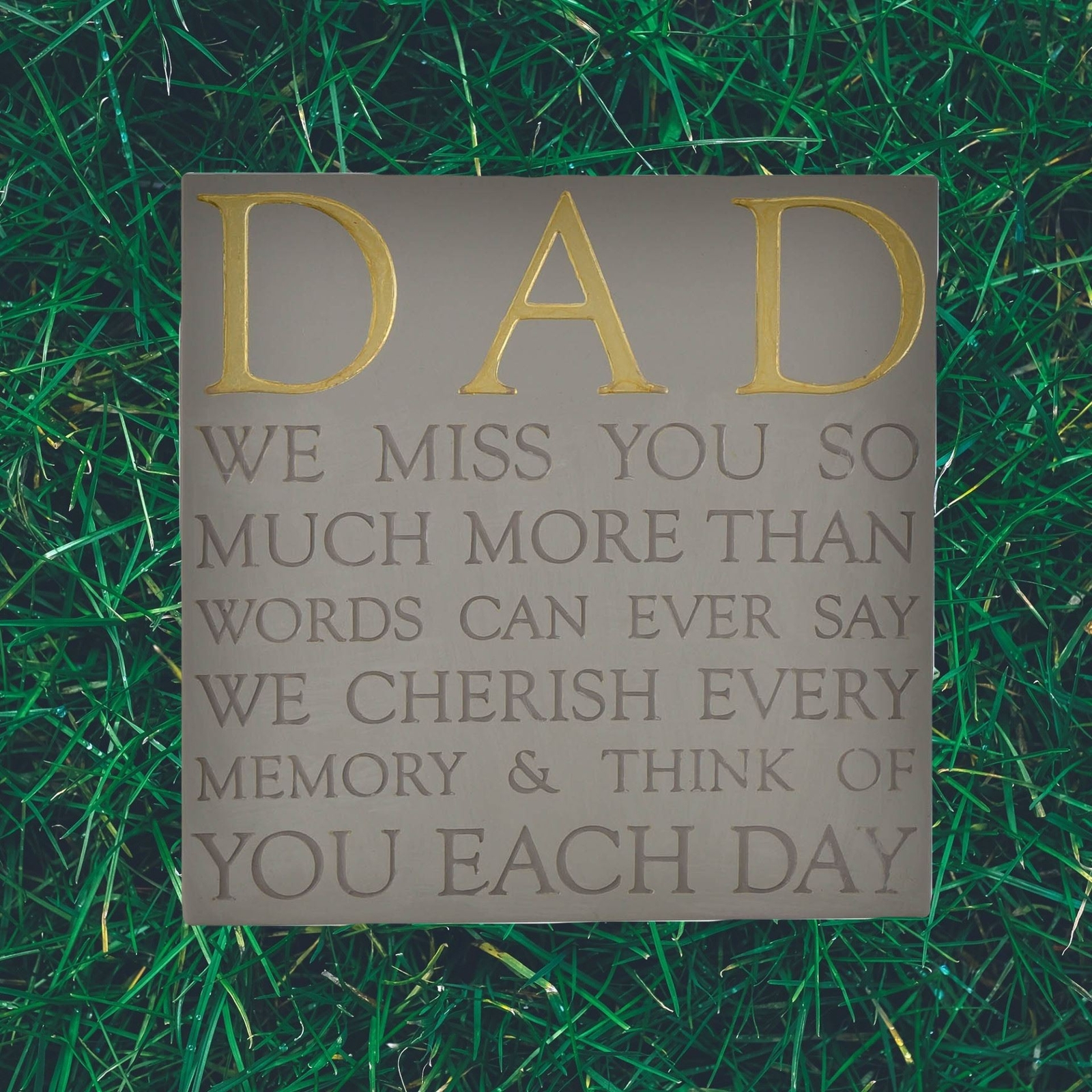 Dad Graveside Square Memorial Plaque, Grave Ornament, Bereavement, Tribute