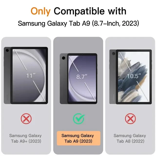 Case Samsung Galaxy Tab A9 8.7" Soft TPU Tri-Fold Stand Protective Tablet Cover - Image 3 of 4