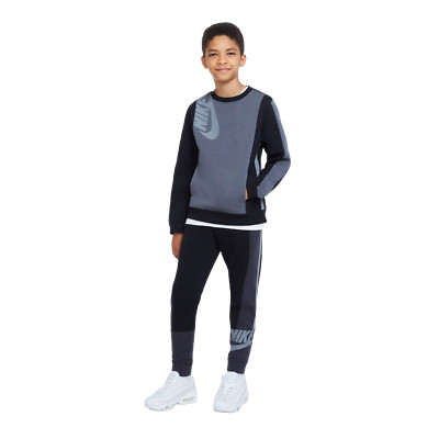 Nike Boys' Sportswear Amplify Fleece Sweatshirt (Iron Grey/Black) Size Small