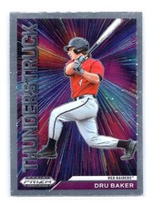 2021 Prizm Draft #T-DB Dru Baker ThunderStruck Red Raiders Mint