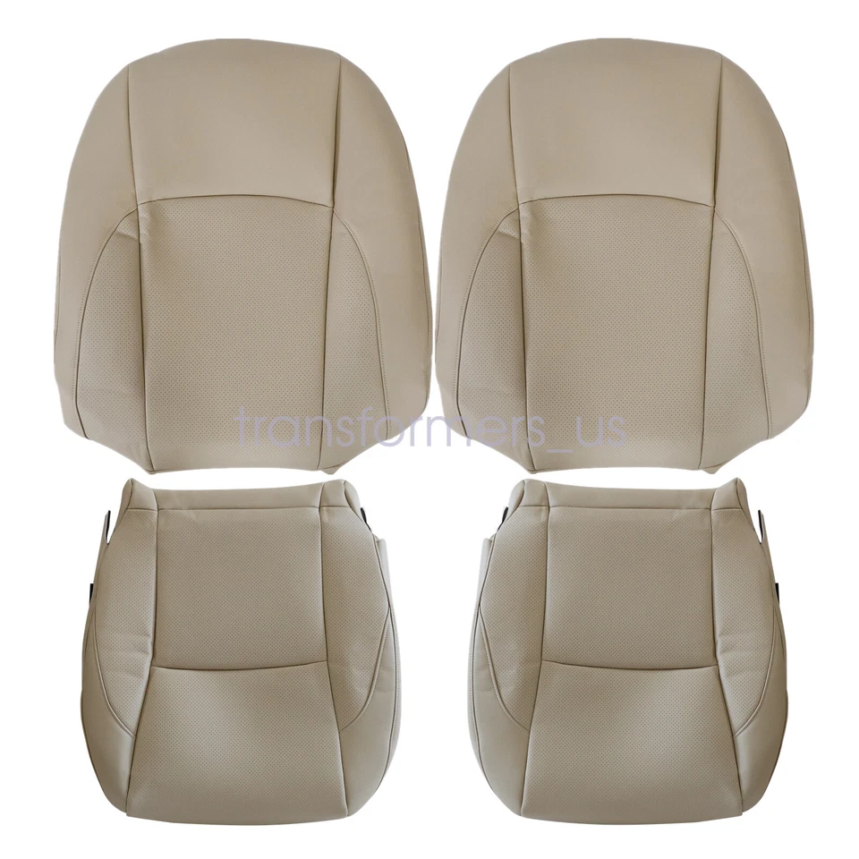 For 2007-2012 Lexus ES350 Driver & Passenger Perforated Leather Seat Cover Tan - Image 2 of 4
