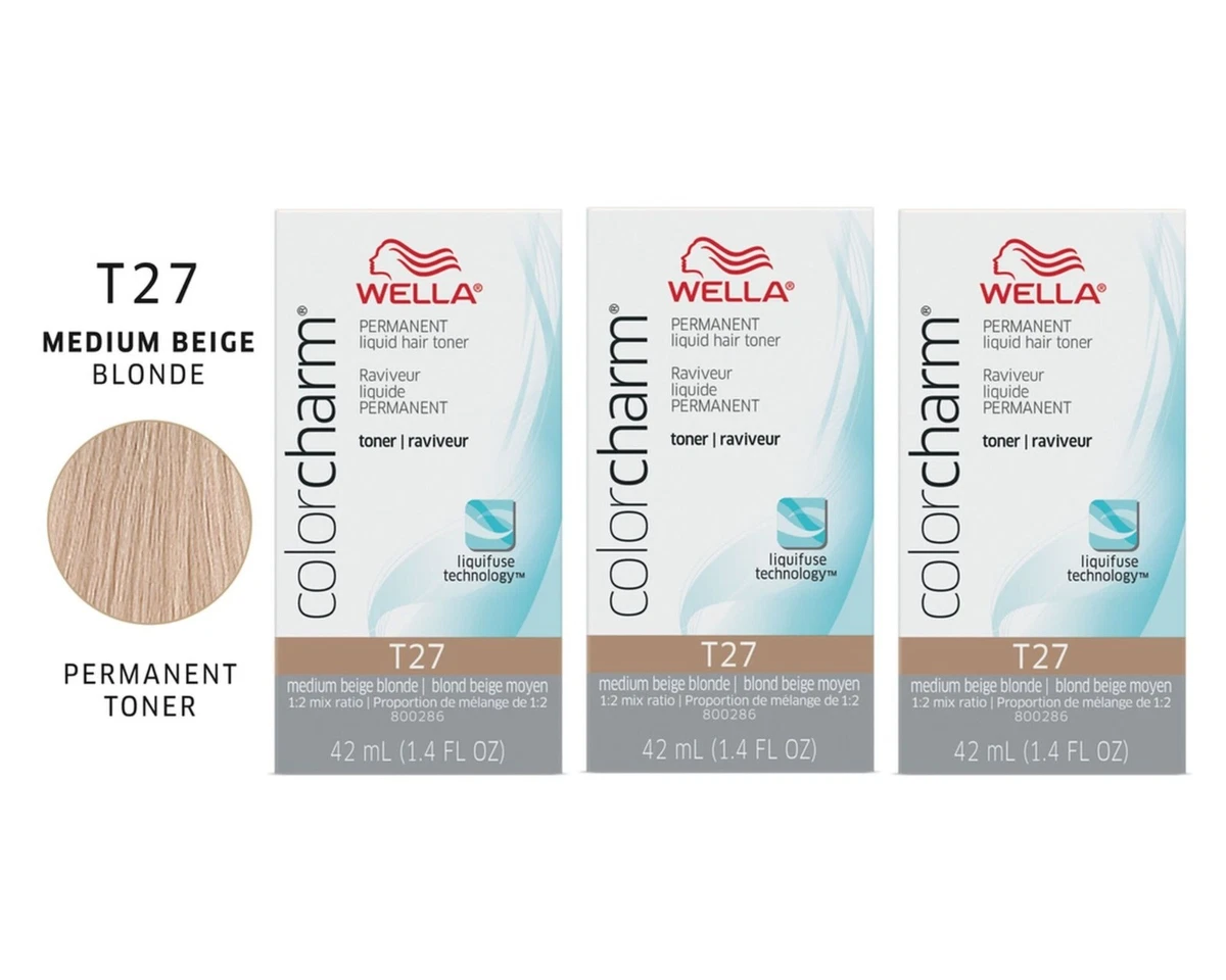 Wella Color Charm T27 Medium Beige Blonde Permanent Hair Toner 1.4