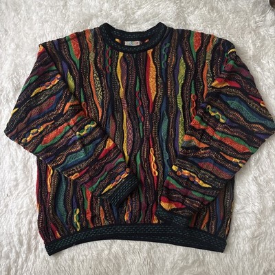 [COOGI] Vintage 3D Knit [1990s-] Super Rare multicolor SIZE XL cotton 