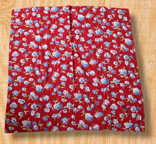 VINTAGE POLO RALPH LAUREN RED FLORAL RAYON ROLLED HEMS SQUARE 29" SCARF USA MADE - Picture 2 of 8