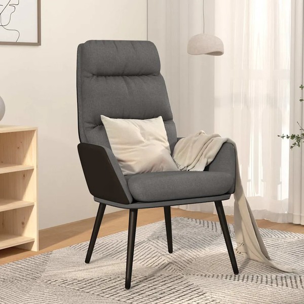 Relaxsessel Stoff Hellgrau Sessel Mit Relaxfunktion-image