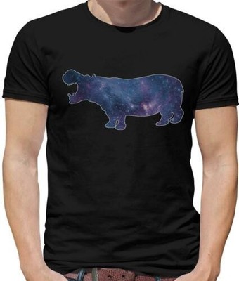Space Hippo Mens T-Shirt - Hippopotamus - Animal - Africa - River Horse - Zoo