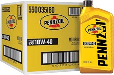 6PK ~ Pennzoil SAE 10w-40 4-Cycle Conventional Motor Oil 1 Qt Keeps Engine Clean 46.66 per gallon