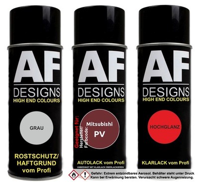 Spraydose Set für Mitsubishi PV Ruby RD MK II Metallic Autolack Klarlack Grundie