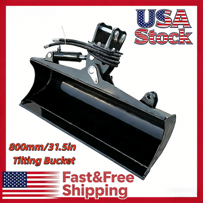 #ad Mini Excavator Tilting Bucket Attachments 800mm Hydraulic Digger Tilt Bucket $299.11