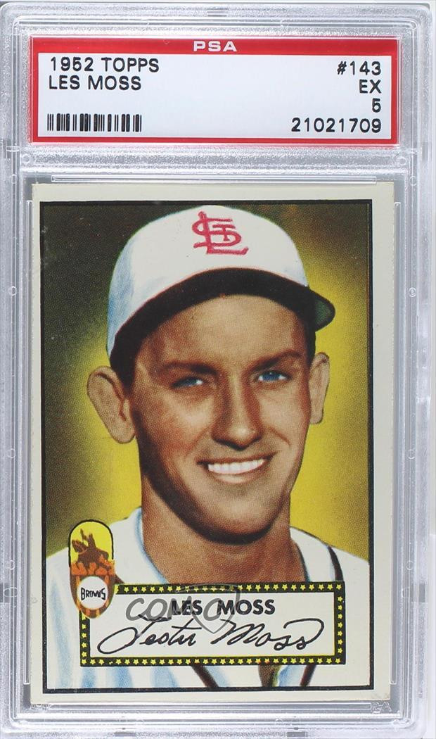 1952 Topps Les Moss (White Back) #143 PSA 5