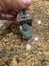 cat boba tea keychain Cute