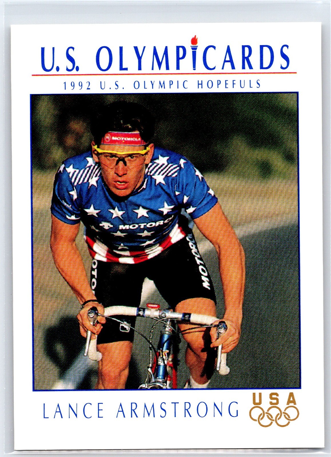 1992 Impel Olympicards LANCE ARMSTRONG Rookie U.S. Olympic Hopefuls Cycling #31