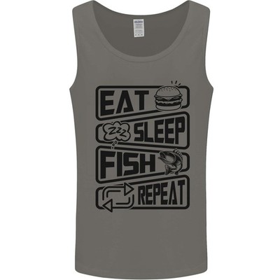 Eat Sleep Fish Repeat Lustig Fischen Herren Tanktop