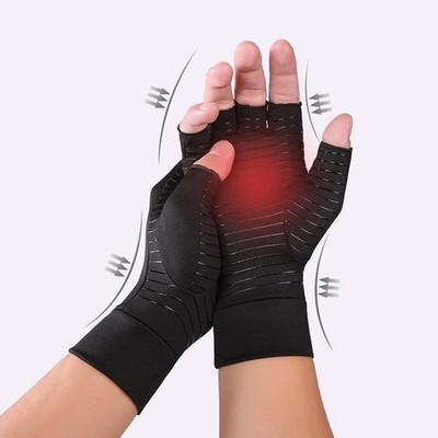 Kompressionshandschuhe mit Gelenkunterstützung, fingerlos, zum Tippen, für den
