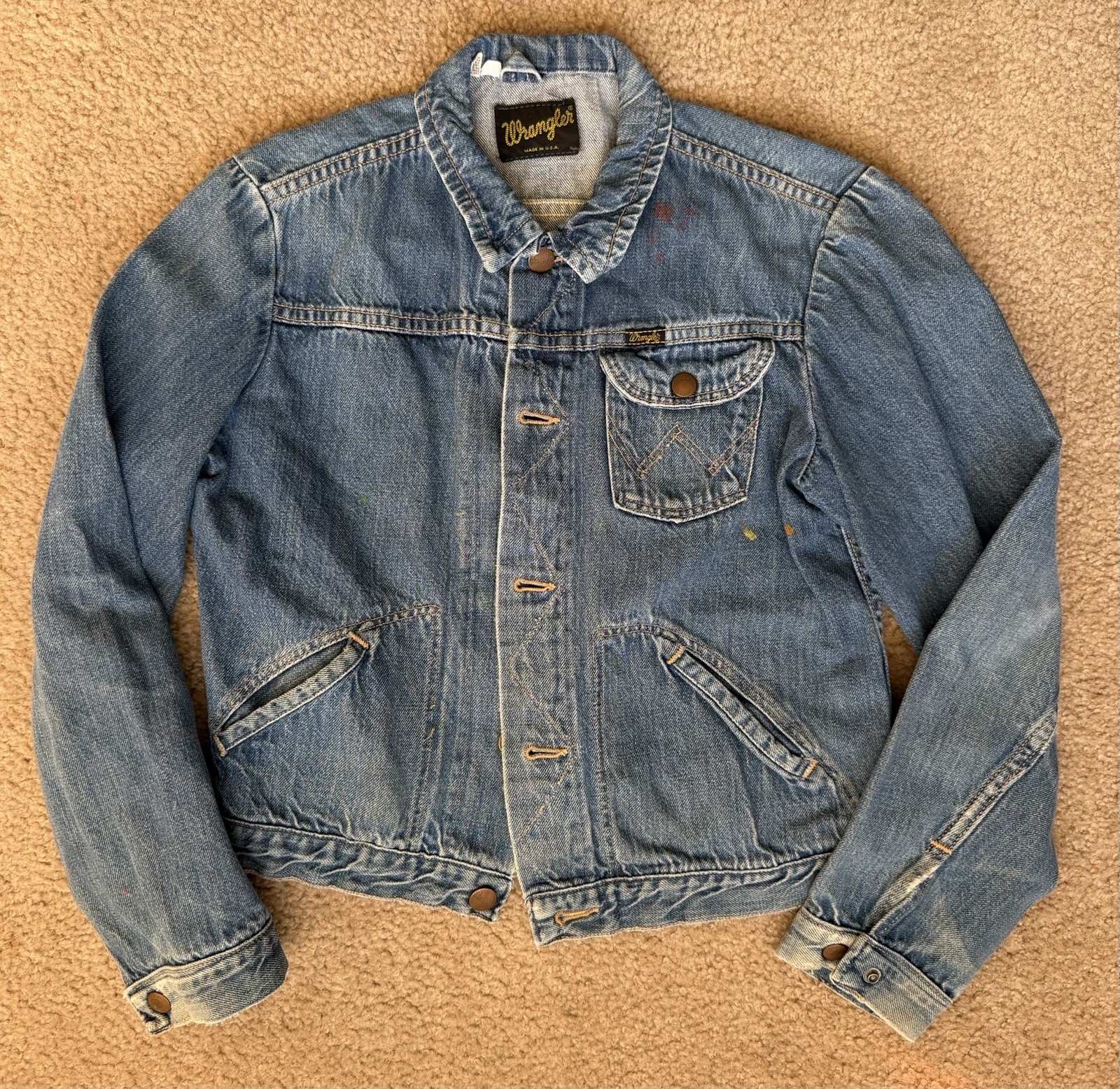 Vintage Early 1970&rsquo;s Wrangler Youth Three Pocket Denim Jacket