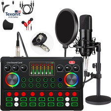 Podcast Equipment Bundle, 48V XLR Podcast Microphone Bundle, Voice Changer with