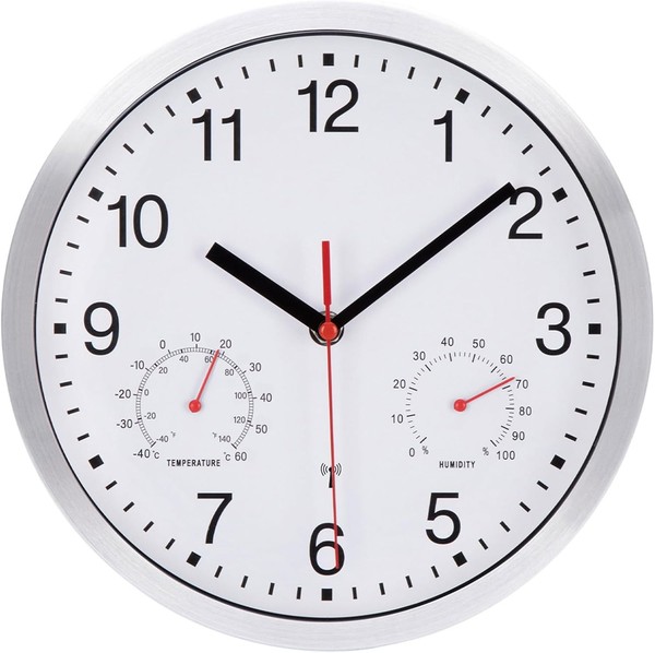Funkuhr Wanduhr Lautlos 25Cm Batteriebetrieben Ohne TickgeräUsche Geschenk-image