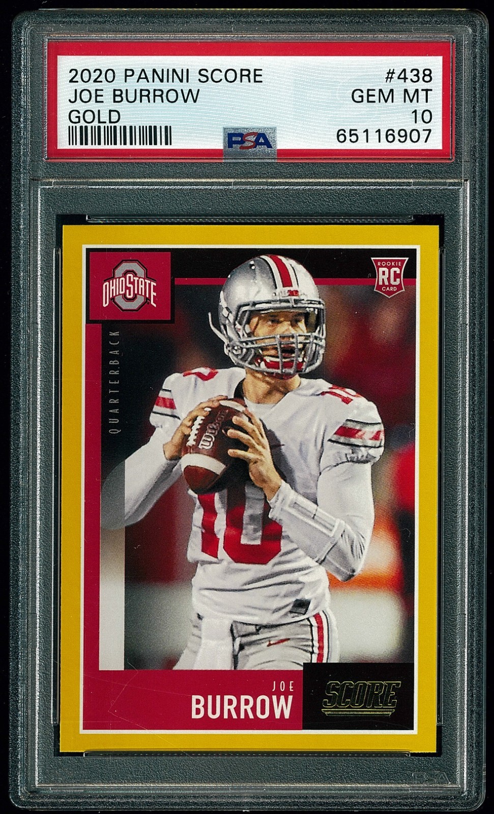 Joe Burrow Panini Score #438 Gold