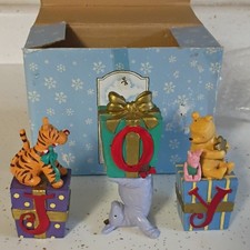 Disney Winnie the Pooh Figurines Set Tigger Piglet Eeyore with Gift Box