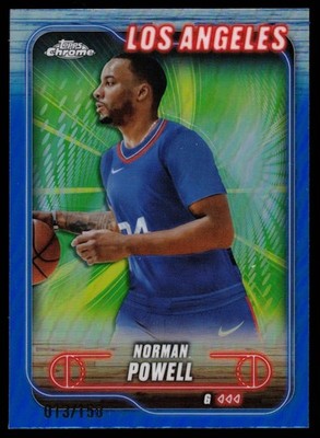 Norman Powell - 2024-25 Topps Chrome Blue Refractor /150 #176 FREE SHIPPING!!