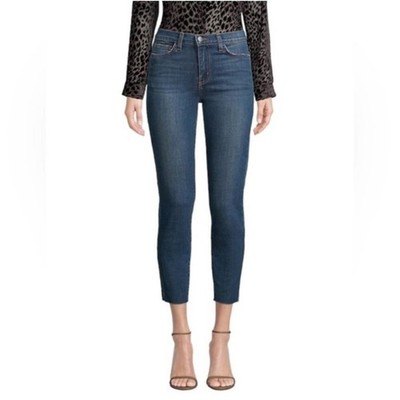 L'AGENCE El Matador Jeans Size 30 High Rise Slim Raw Hem Ankle Dark Wash Salton