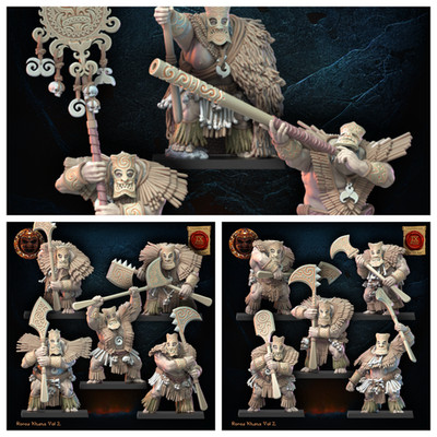 Oger Krieger Trupp | Lost Kingdom Miniatures | Tiki Unit Proxy Tabletop 28/32mm