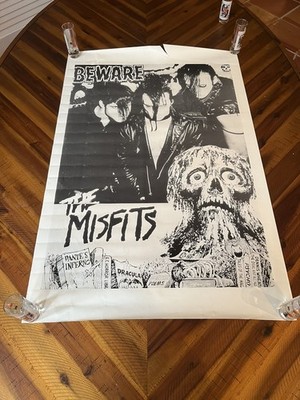 Ultra Rare Original Misfits -“BEWARE” 1980 UK Tour Promo Poster