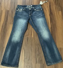 Seven7 Women's Blue Jeans Luxe Slim Boot Dark Wash vintage Size 16 Brand New  