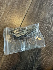 Set of 20 Pottery Barn Drapery Curtain Hooks Metal Slide Pins 1.5” New