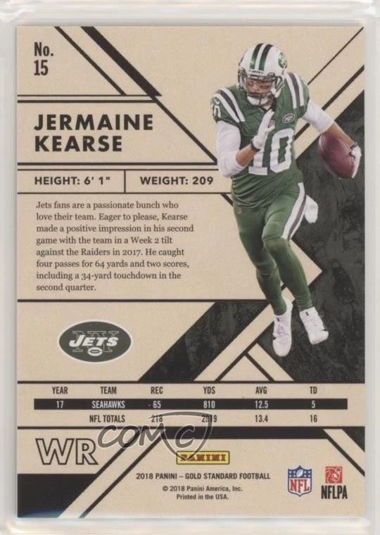 2018 Panini Gold Standard /99 Jermaine Kearse #15 - Image 2 of 2