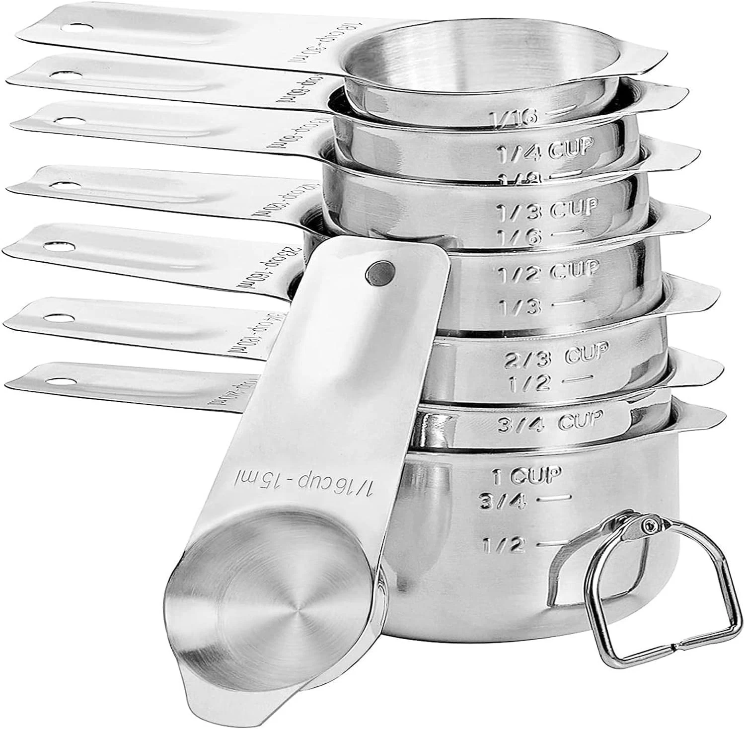 DOTINGHUX 8 Pcs Stainless Steel Measuring Cups Set, Kitchen Measuring Cup for...
Opens in a new wind