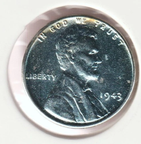 1943 WWII Lincoln Wheat Steel Penny Collectible US Collection Very Good War Coin